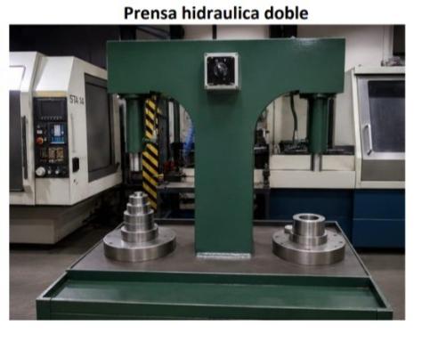 Prensa hidráulica doble